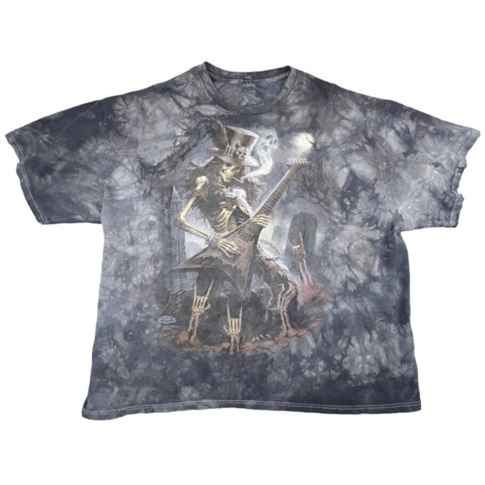 Vintage Skulbone Skeleton Rocker T Shirt Mens Size 3XL Y2K Play Dead James Ryman